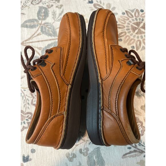 BIRKENSTOCK Mens/Womens Brown Leather Lace Up Oxford Shoes L 8 M 6 EU 39 - Picture 7 of 8